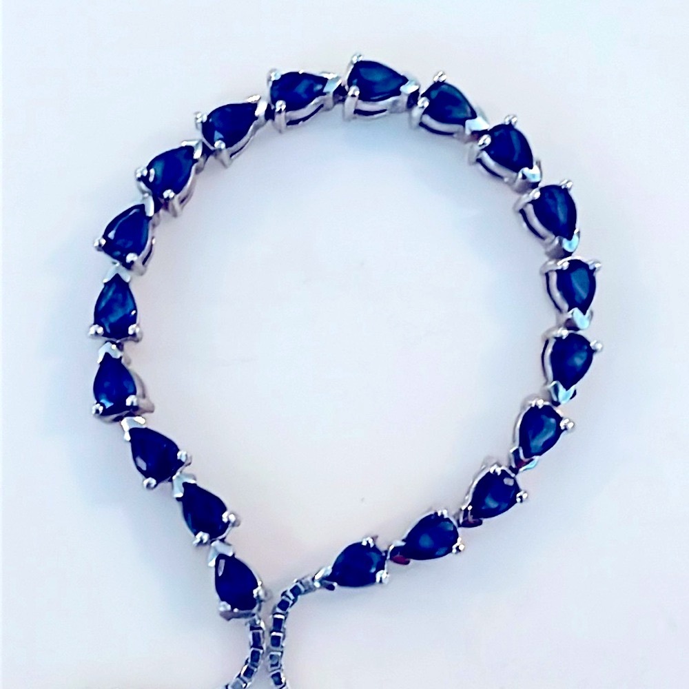Genuine Sapphire 14KG Filled Bracelet